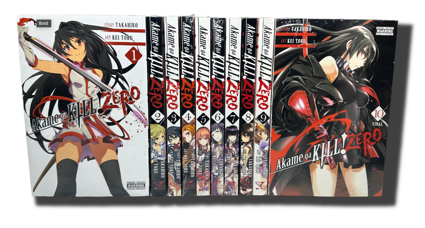 Akame Ga Kill! Zero Volumes 1-10 Complete Manga Set