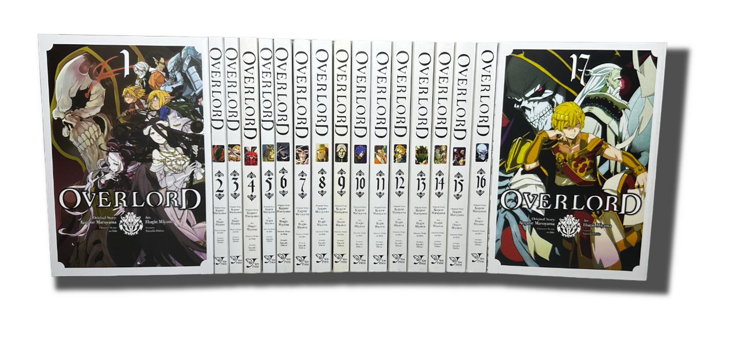 Overlord Volumes 1-17 Complete Manga Set