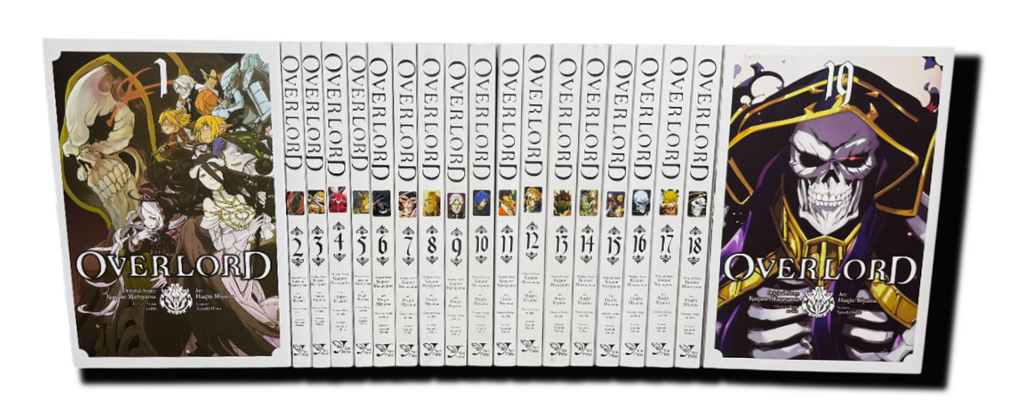 Overlord Volumes 1-19 Complete Manga Set New English