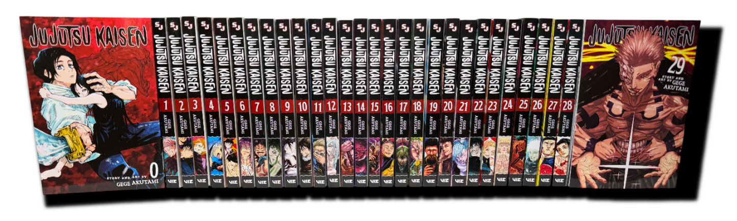 Jujutsu Kaisen Volumes 0-29 Complete Manga Set