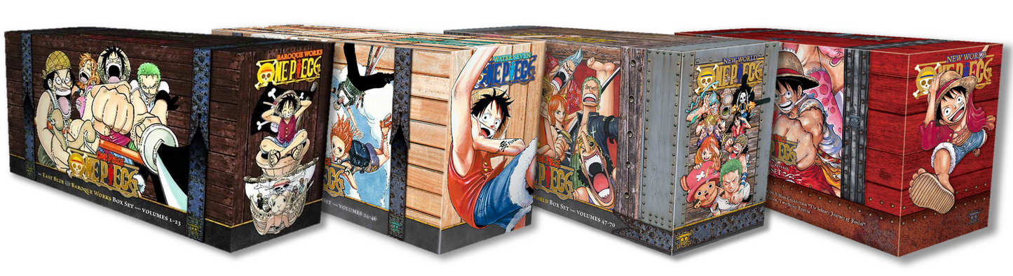 One Piece Box Sets 1-4: Volumes 1-90 Complete Set New English