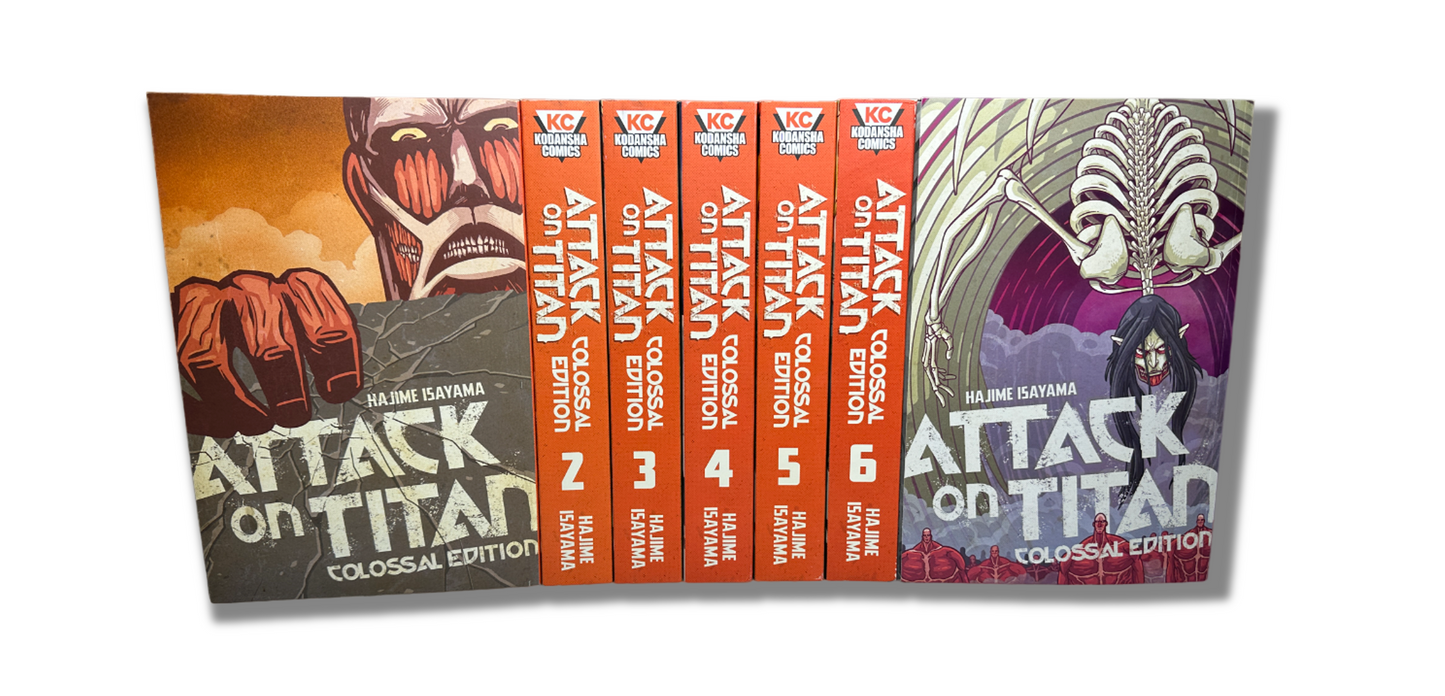 Attack on Titan Colossal Edition Volumes 1-7 Complete Manga Set