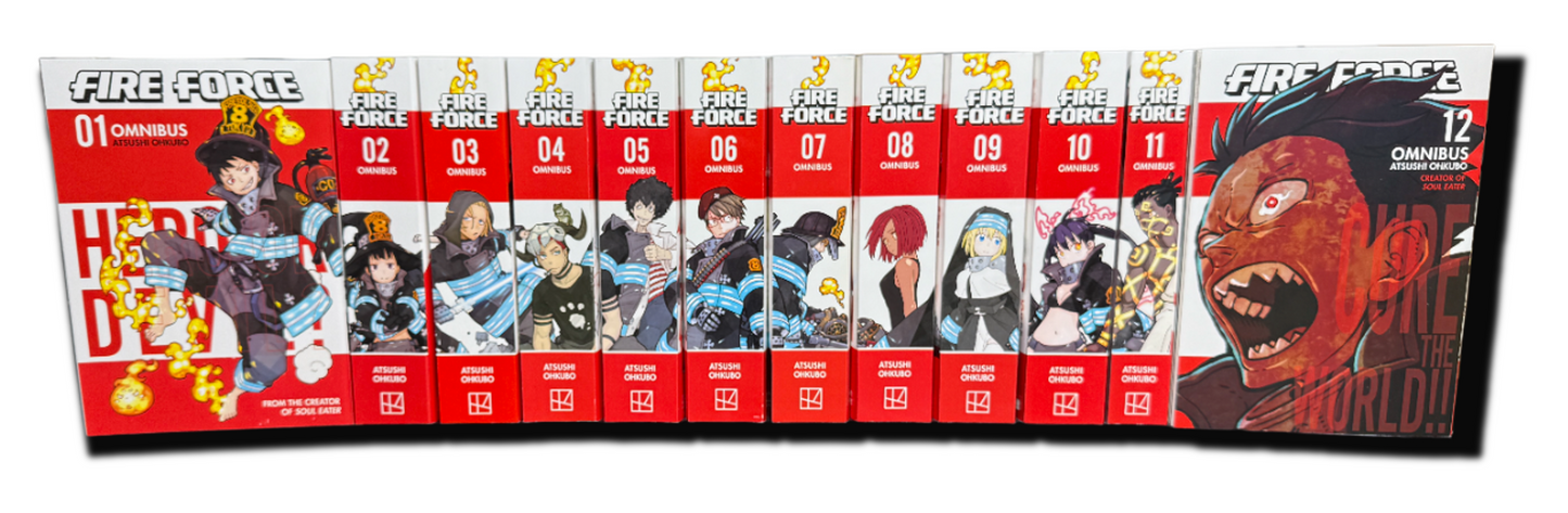 Fire Force Omnibus Volumes 1-12 (1-34) Complete Set New English